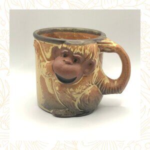 John Buck Monkey Mug Collectable Studio Pottery Made in Japan